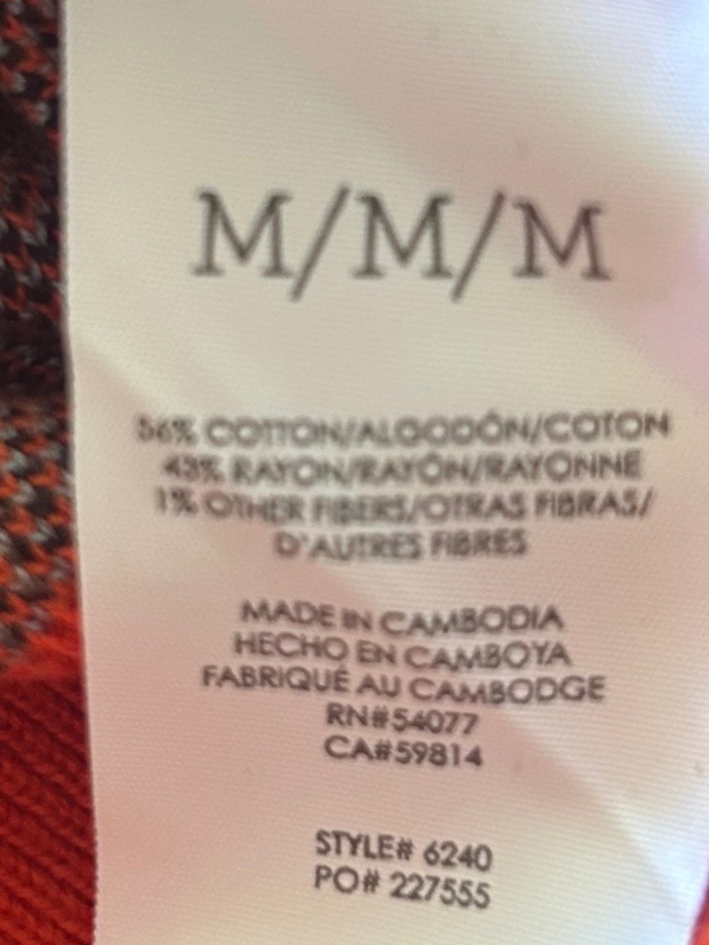 CABI Bloom Cardigan Floral Intarsia Knit Sweater Orange Blue Black Size M EUC - Picture 9 of 9